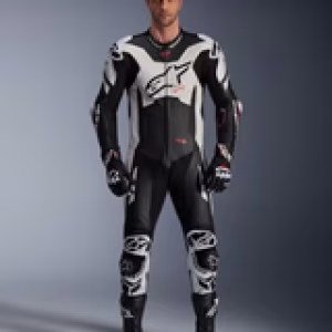 Women Stella Gp Plus Two Piece Leather Suit Black